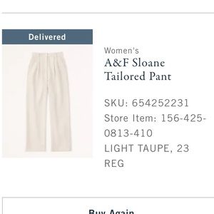 Abercrombie & Fitch Sloane Tailored Pant